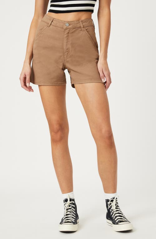 Kylie High Waist Twill Shorts in Tigers Eye Luxe Twill