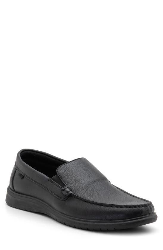 Ara Lagrange Moc Toe Loafer In Black Nappa Leather