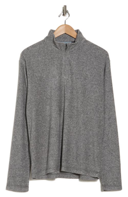 Shop Vintage 1946 Heather Chenille Quarter Zip Pullover In Cloud Grey Heather