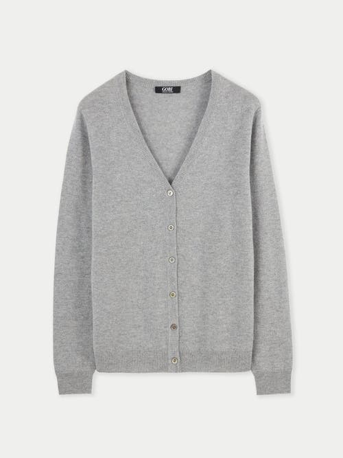 GOBI CASHMERE GOBI CASHMERE V-NECK CARDIGAN 