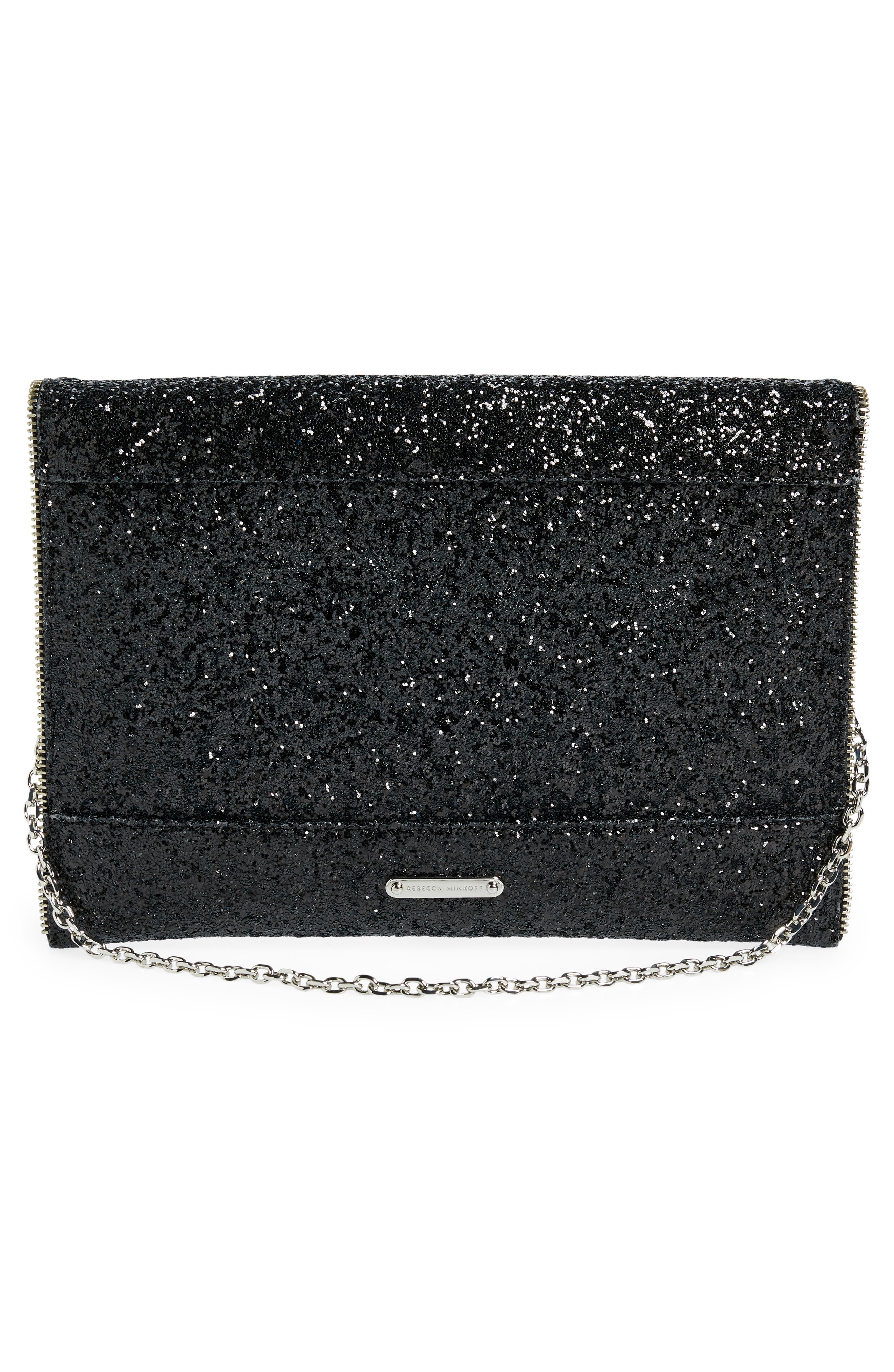 Rebecca Minkoff Leo online Clutch Glitter Black