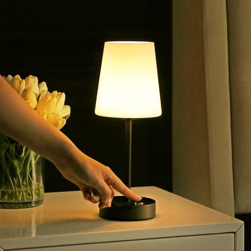 Shop Jonathan Y Carson Bohemian Farmhouse Iron Rechargeable Integrated Portable Led Table Lamp In Oil Rubbed Bronze