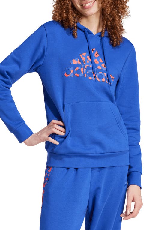 adidas Animal Print Hoodie in Semi Lucid Blue 