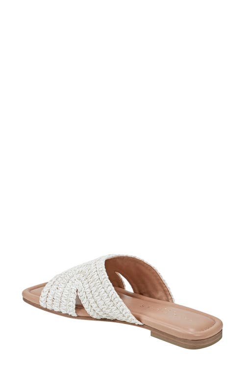 Shop Marc Fisher Ltd Narda Raffia Slide Sandal In Ivory