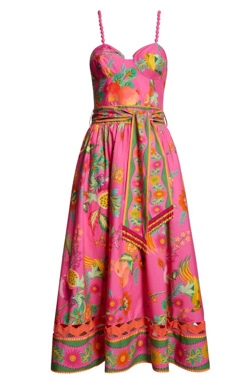 Shop Farm Rio Delicate Fruit Garden Maxi Dress In Pink