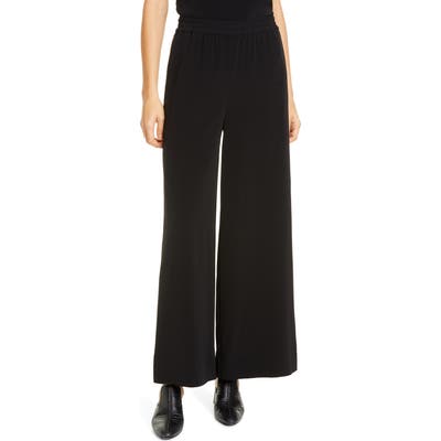 Co Crepe Palazzo Pants, Black