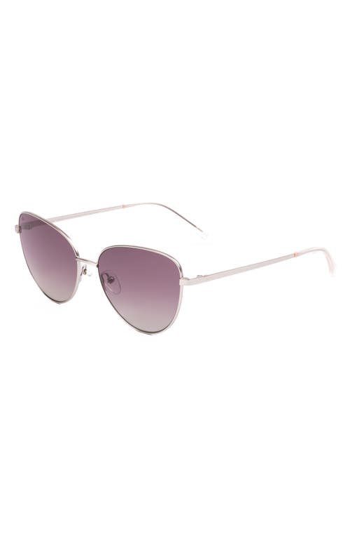 Shop Sito Shades Candi Gradient Polar 59mm Oval Sunglasses In Silver/dew/quartz Grad Polar