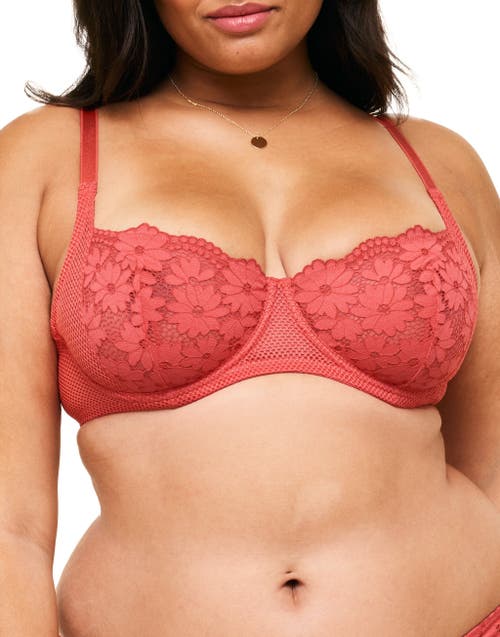 Shop Adore Me Roxanne Unlined Balconette Bra In Dark Orange