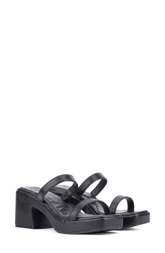 Shop Olivia Miller Savage Block Heel Sandal In Black