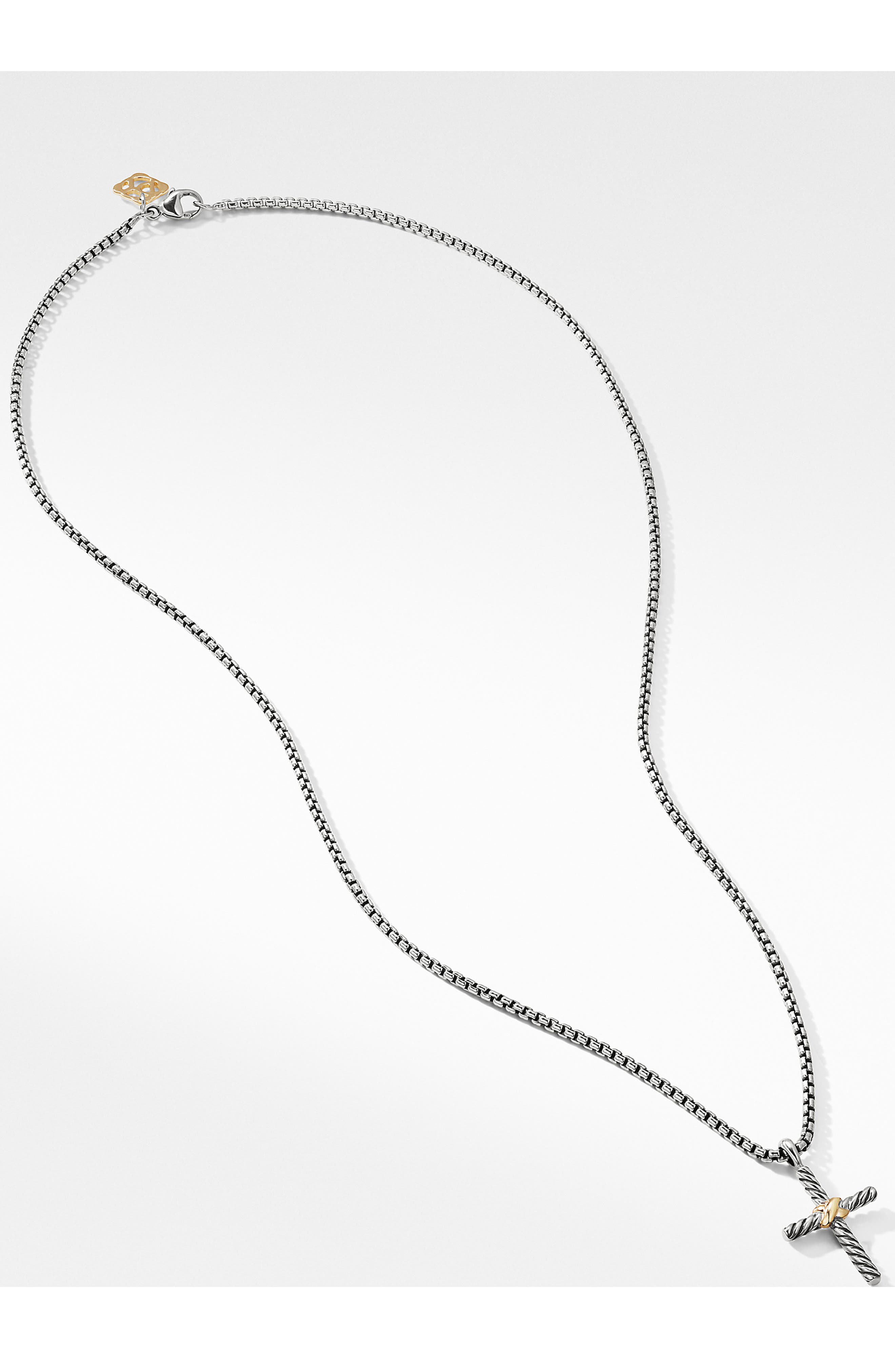 David Yurman X Cross with Gold on Chain 
