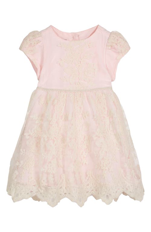 Pippa & Julie Floral Lace Overlay Dress in Pink at Nordstrom, Size 12M