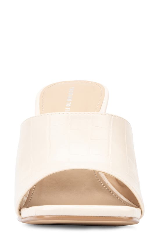 Fashion To Figure Women's Raina Wide Width Heels Mule In Bone