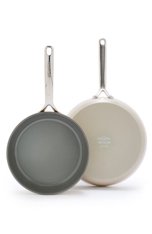 GreenPan GP5 10-Inch & 12-Inch Anodized Aluminum Ceramic Nonstick Frying Pan Set in Taupe at Nordstrom
