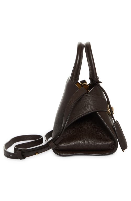 Ferragamo Mini Hug Soft Leather Top Handle Bag In Testa Di Moro