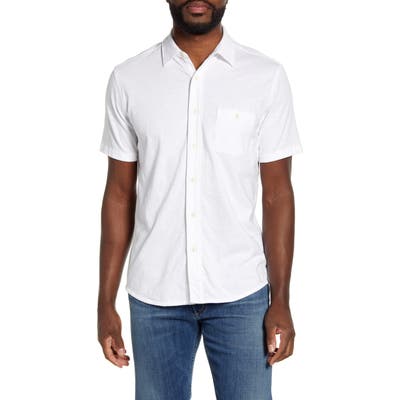 Faherty Seasons Knit Button-Up Shirt, White