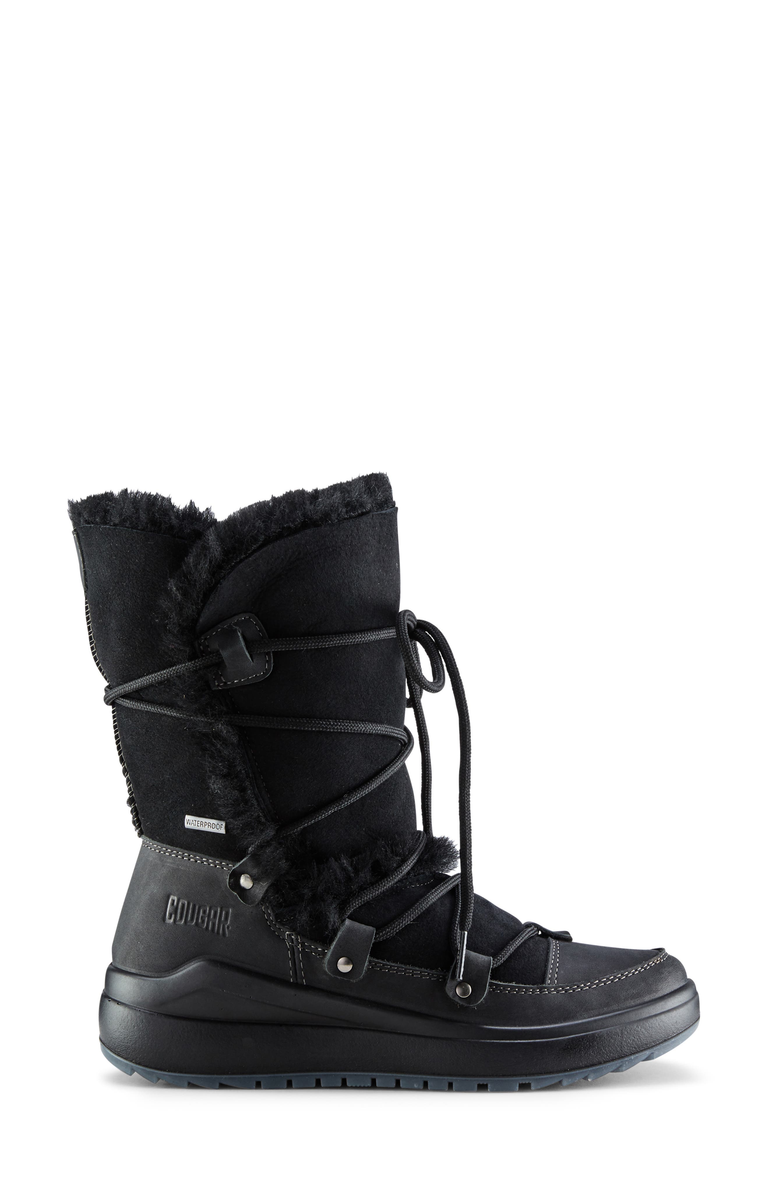 Cougar Women's Tacoma Leather \u0026 Shearling Waterproof Boots 6 / Black