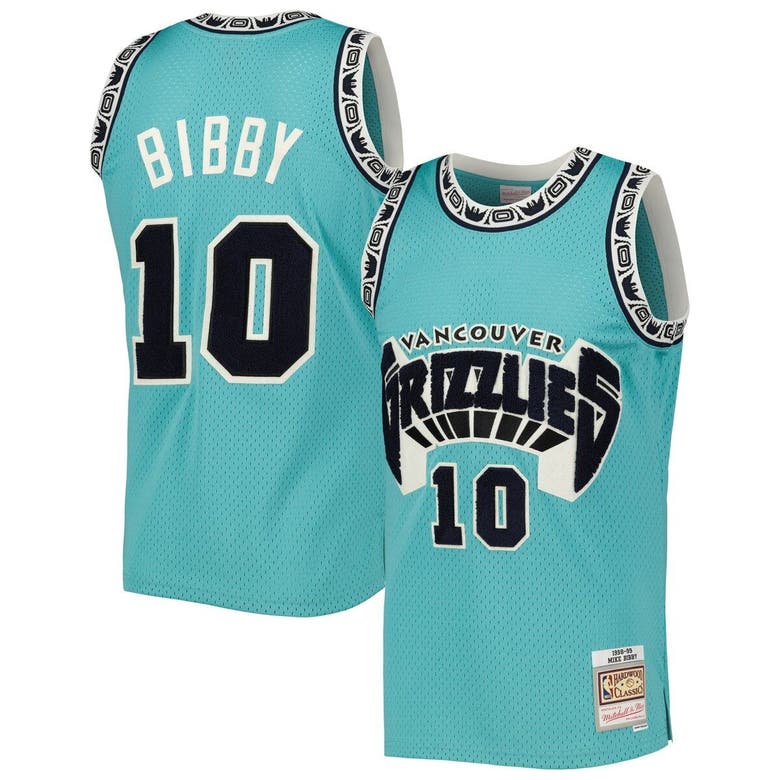 Mitchell & Ness Men's Mike Bibby Turquoise Vancouver Grizzlies