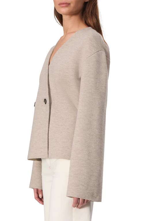 Shop Rag & Bone Lori Wool Blend Double Breasted Cardigan In Oatmeal