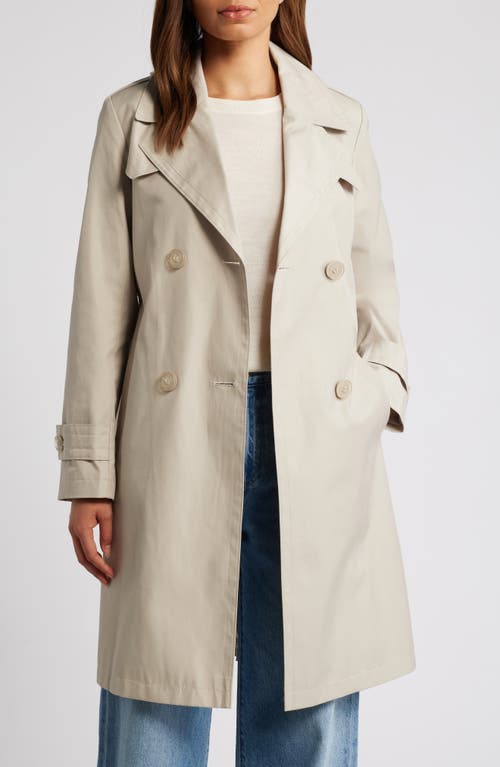 Via Spiga Water Resistant Cotton Blend Trench Coat In Tone Cream