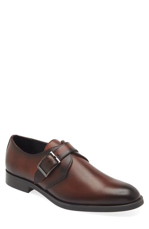 Everett Monk Strap Shoe in Brown Clove