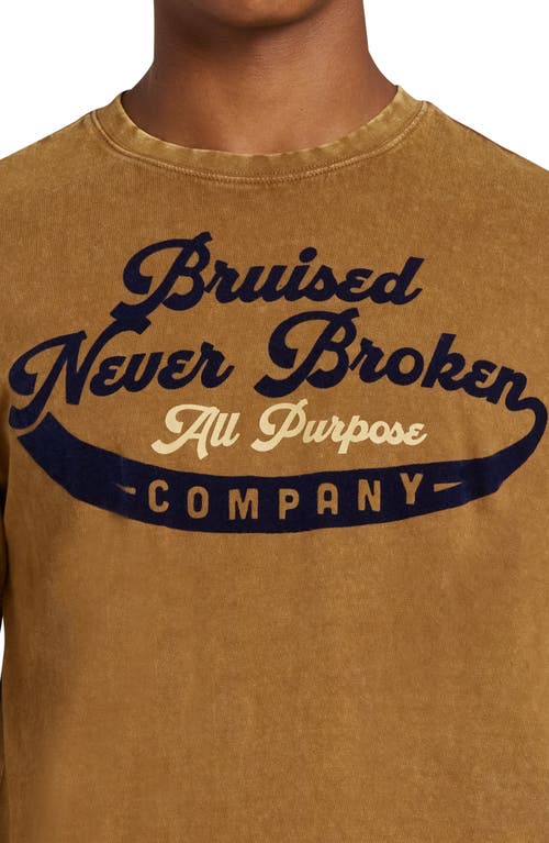 Prps Furring Graphic Print T-shirt In Brown Sugar