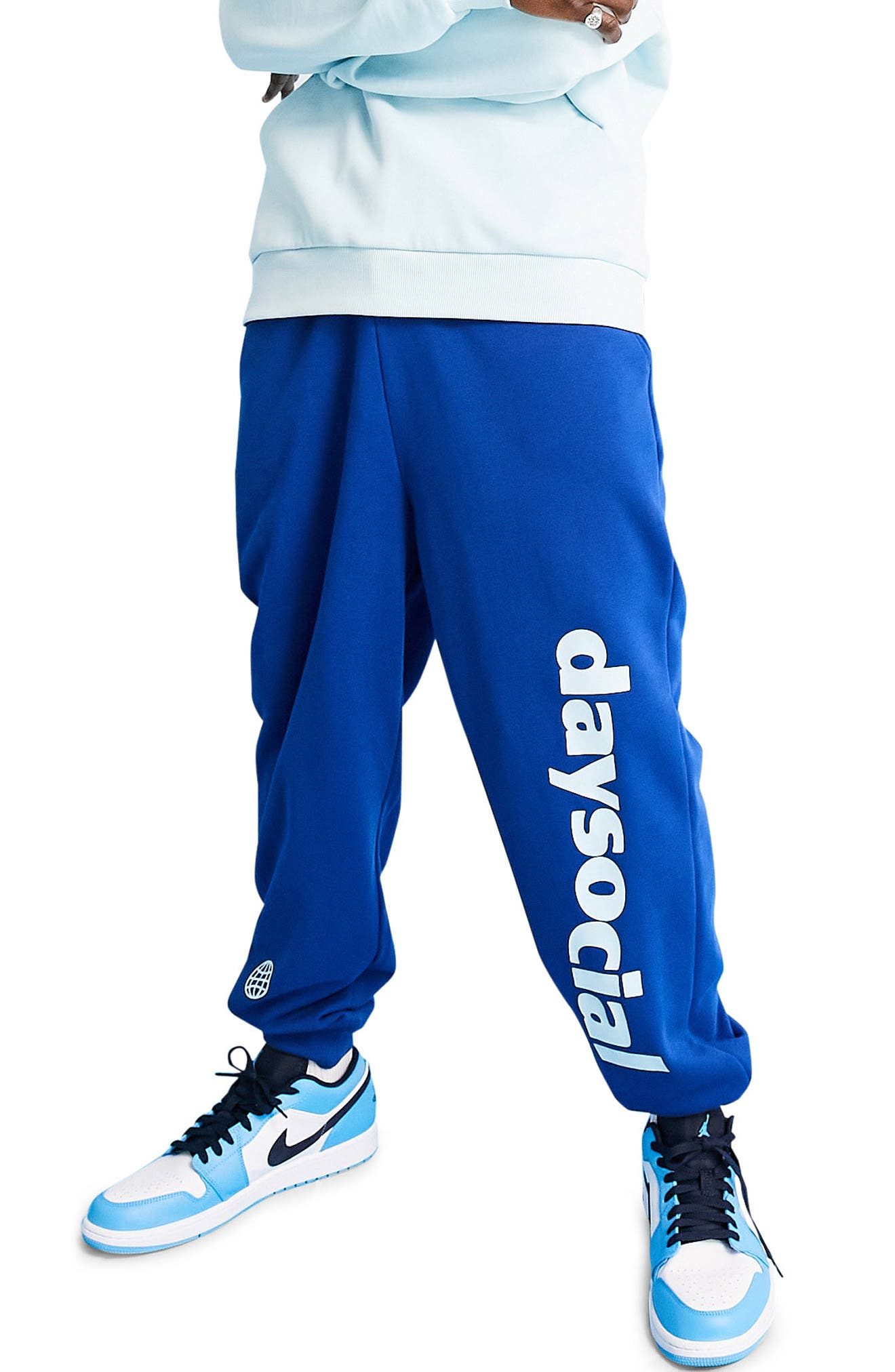 blue sweatpants