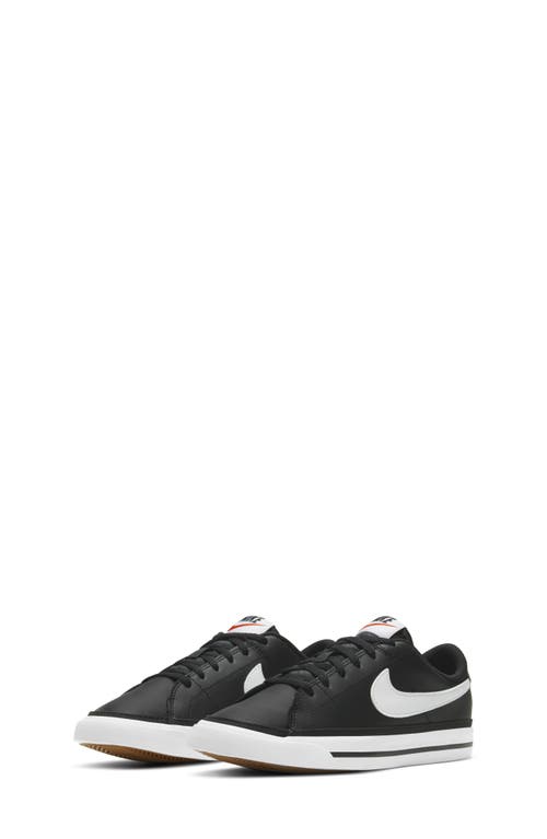 Nike Kids' Court Legacy Sneaker In Black/white/light Brown