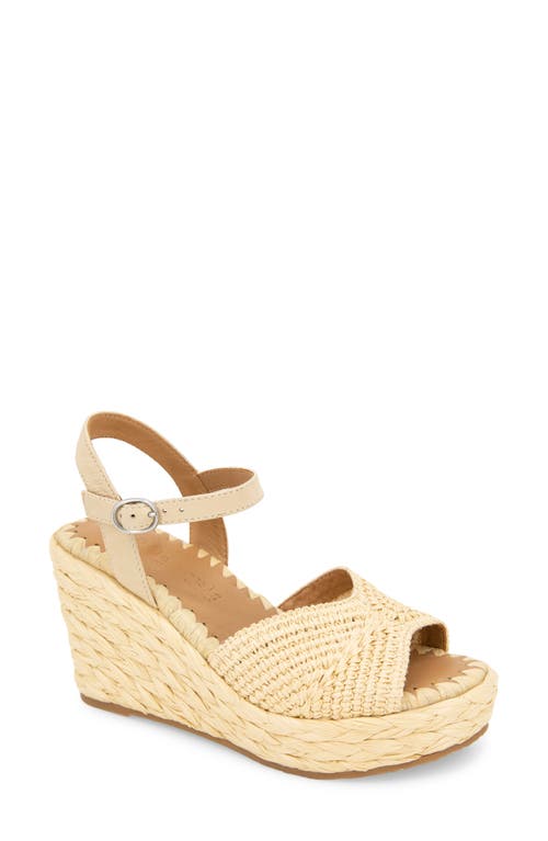 GENTLE SOULS BY KENNETH COLE Nomi Espadrille Ankle Strap Platform Wedge Sandal Natural Raffia at Nordstrom,