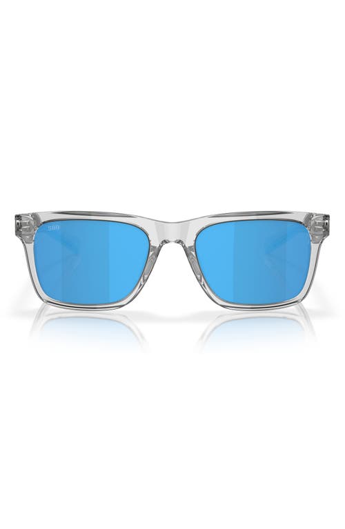 Costa Del Mar Tybee 55mm Polarized Rectangular Sunglasses in Transparent Grey at Nordstrom