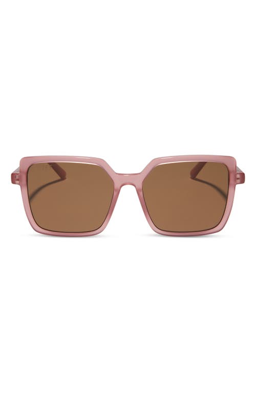 Diff Esme 53mm Gradient Square Sunglasses In Pink