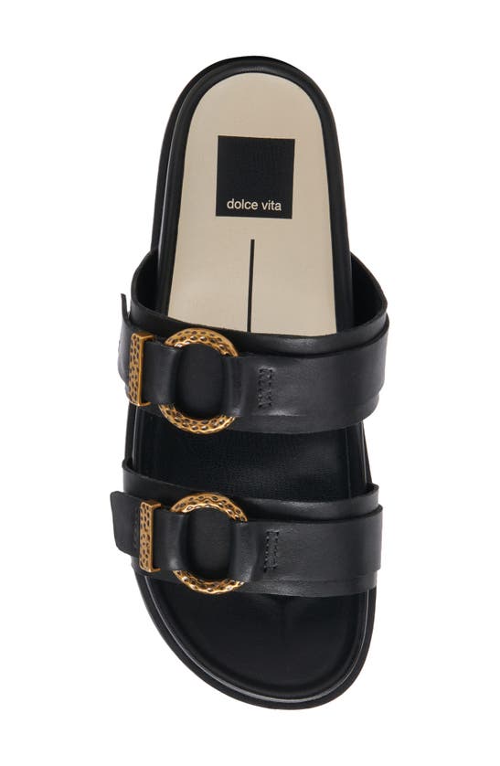Dolce Vita Soya Sandal In Onyx Leather