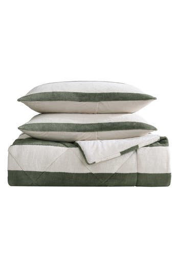 NAUTICA NAUTICA LAWNDALE STRIPE COMFORTER & SHAM SET 