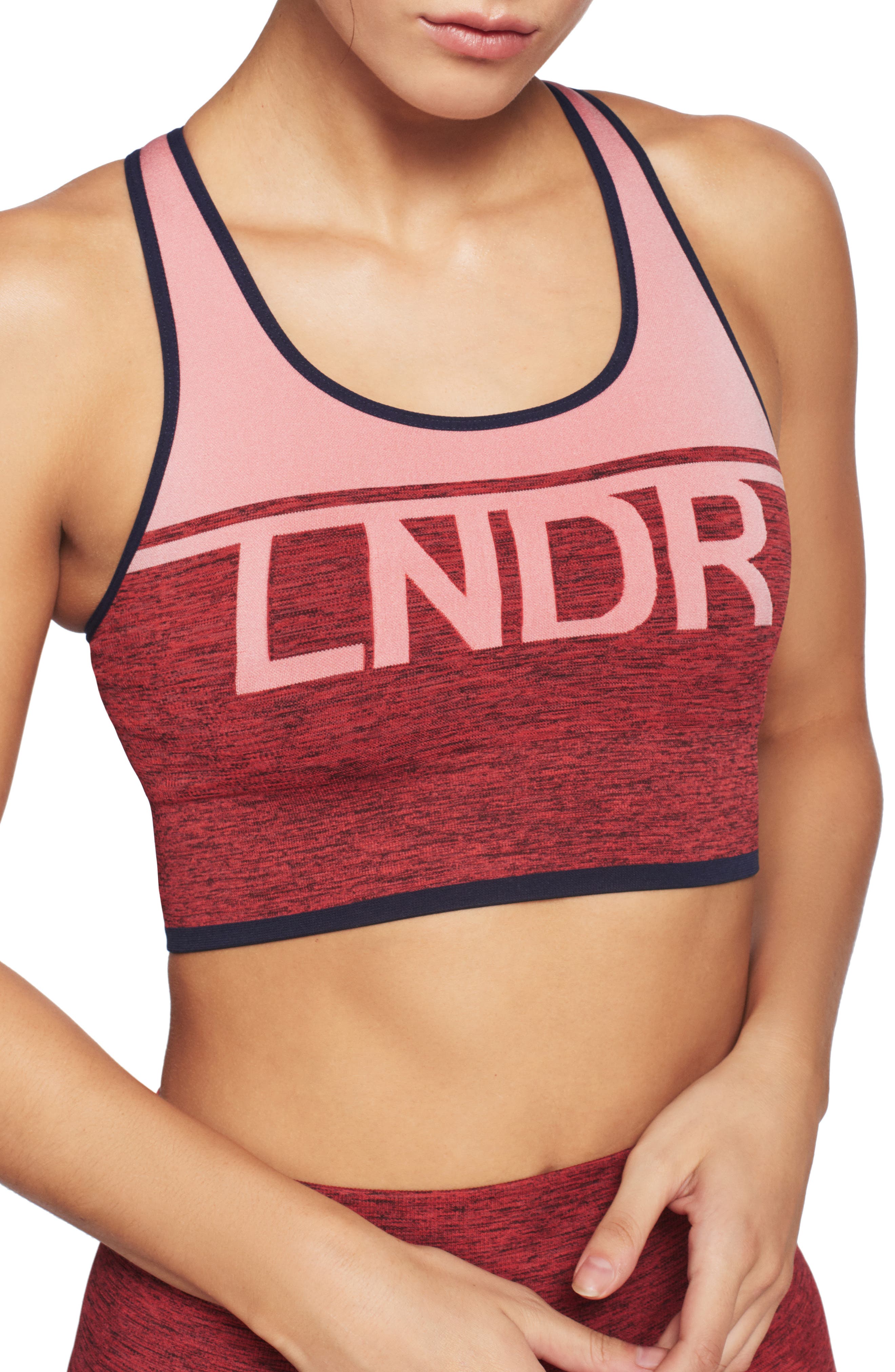 Lndr A-Team Sports Bra, Coral