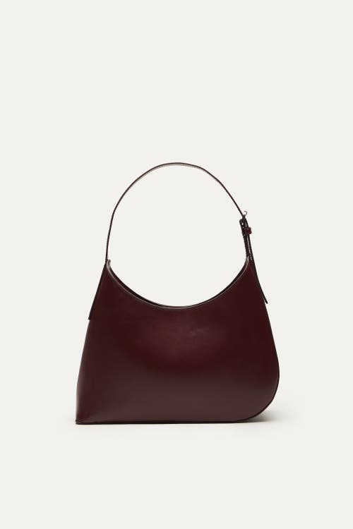 Want Les Essentiels De La Vie Want Les Essentiels Arch Smooth Leather Shoulder Bag In Dark Cherry