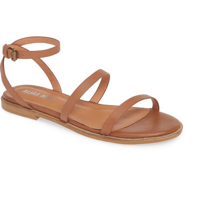Alias Mae Theta Ankle Strap Flat Sandal, Beige