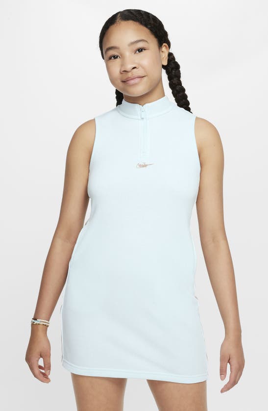 Shop Nike Kids' Sportswear Sleeveless Dress In Glacier Blue/ Terra Blush