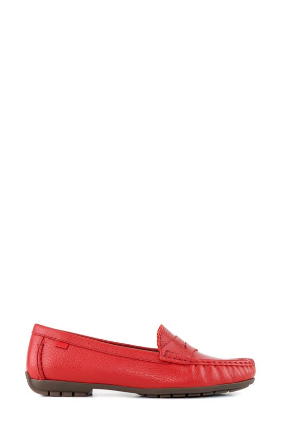 Shop Marc Joseph New York Carrol Street 2.0 Penny Loafer In Pepper Red Grainy
