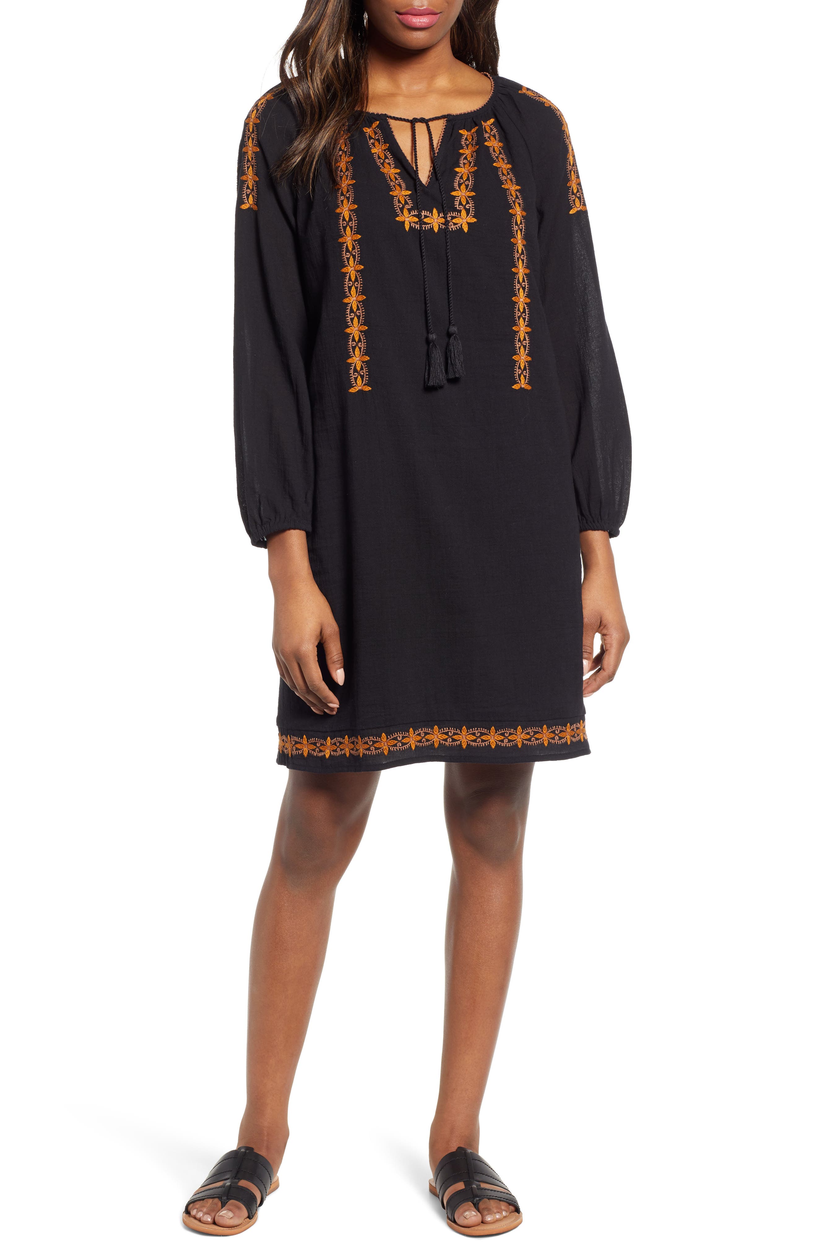 Lucky Brand Kelly Shift Dress, Black