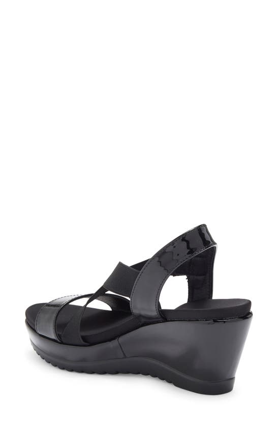 Shop Anne Klein Runit Wedge Platform Sandal In Black