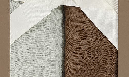 Oilo 2-pack Organic Cotton Muslin Swaddle Blankets In Bark/seamoss
