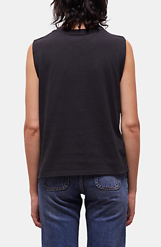 Shop The Kooples Skull Graphic Jersey Muscle T-shirt In Black Washed