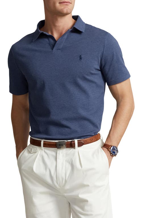 Polo Ralph Lauren Solid Johnny Collar Cotton Polo in Refined Navy at Nordstrom, Size Small