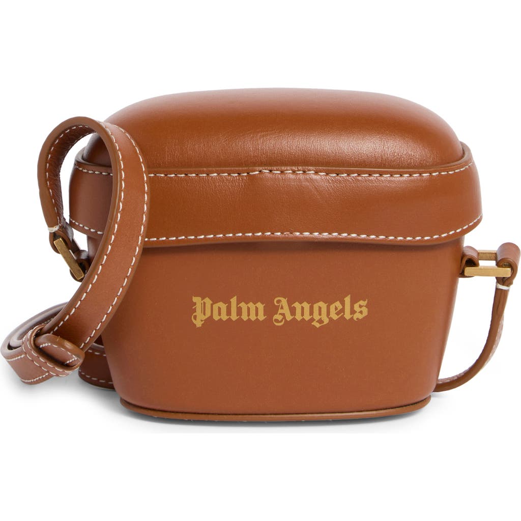 Palm Angels Mini Crossbody Bag In Brown