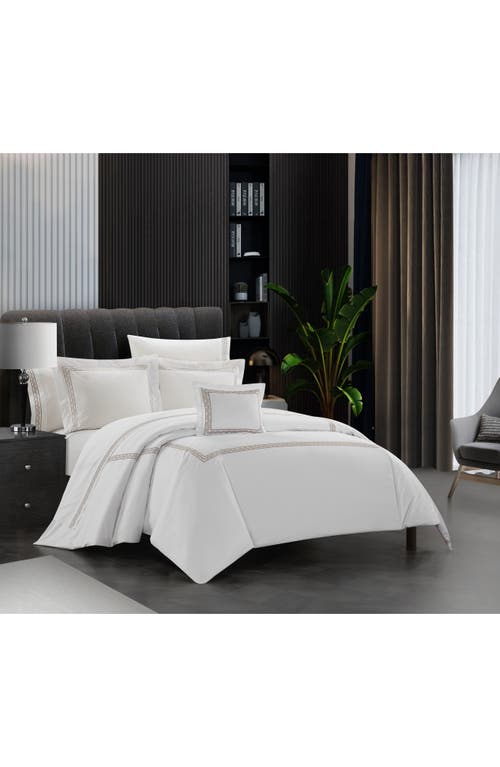 Shop Chic Crete Hotel Inspired Design 8-piece Comforter Set In Beige