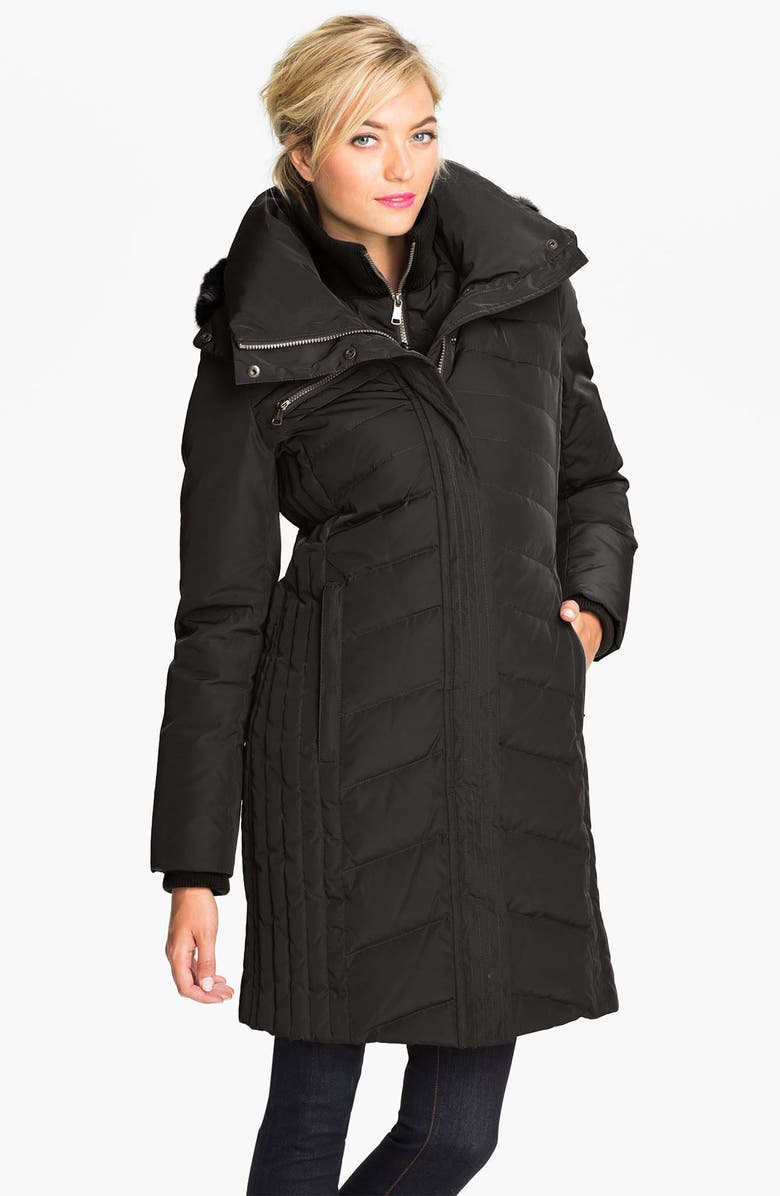 Andrew Marc Aubrey Genuine Rabbit Fur Trim Down Coat | Nordstrom