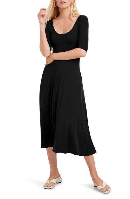 Marcella Innogen Jersey A-Line Dress in Black at Nordstrom, Size Small