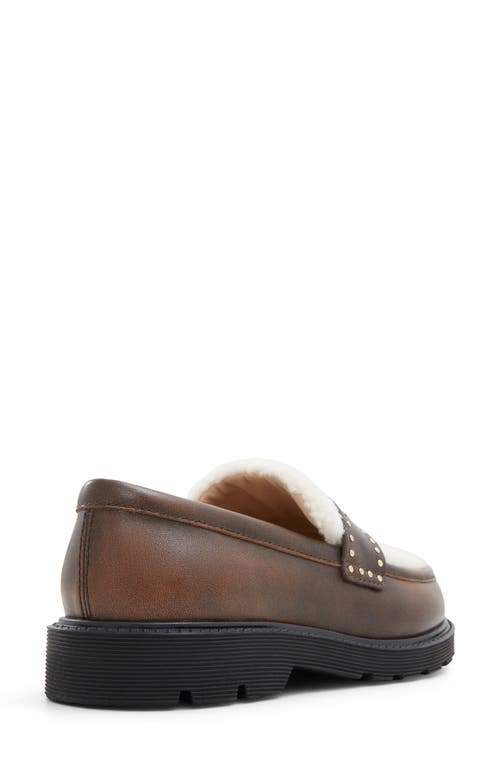 Shop Aldo Harmonyx Penny Loafer In Dark Brown
