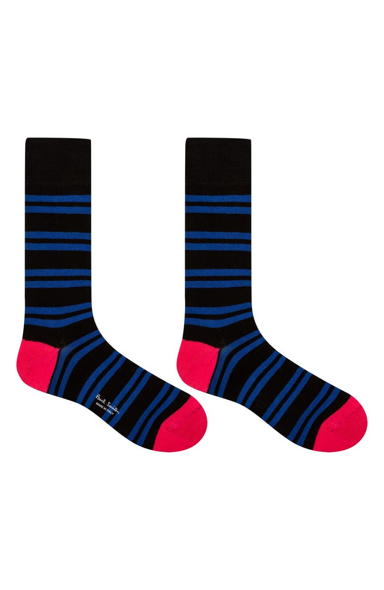 Paul Smith Watt Stripe Organic Cotton Blend Socks, Alternate, color, 