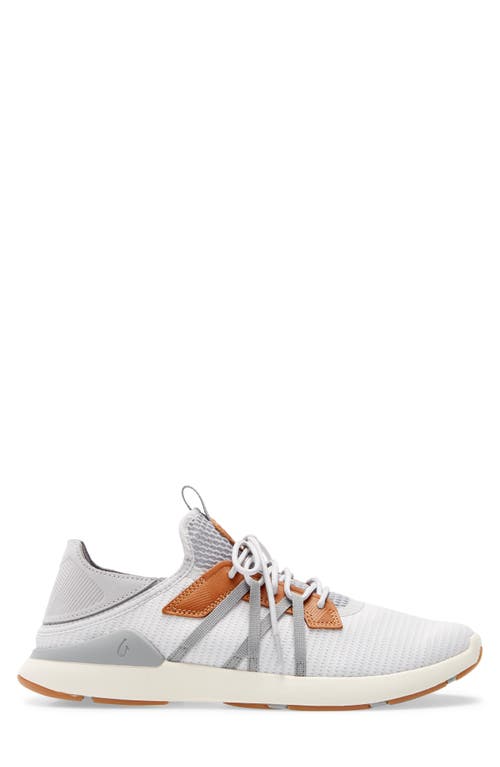 Shop Olukai Mio Li Sneaker In Mist Grey/white Fabric