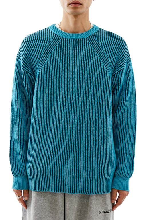 Plaited Rib Sweater in Turquoise